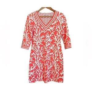 ‎Barbara gerwitt “coral” patterned dress
